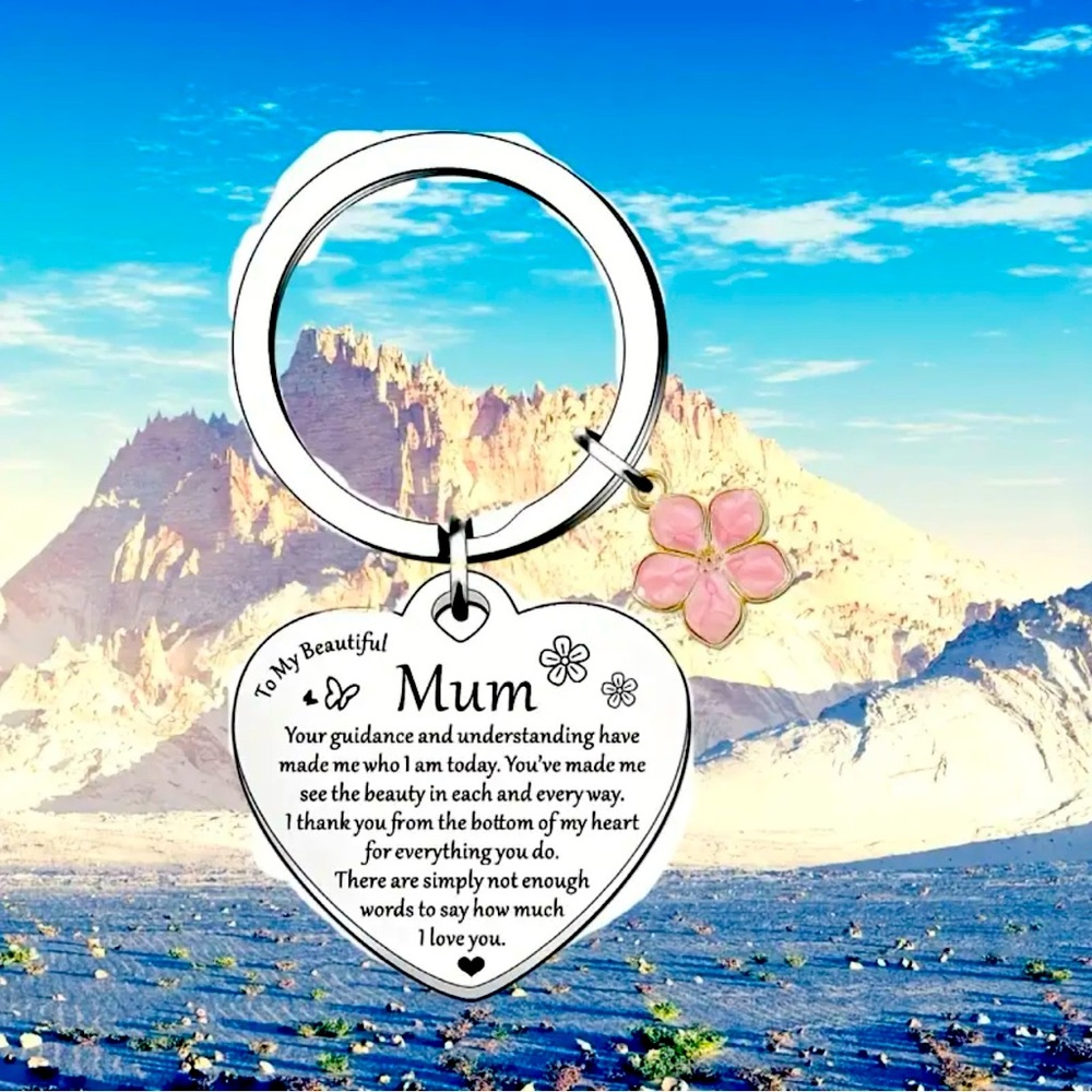 New - Stainless Steel - “I love you mum” - Keychain